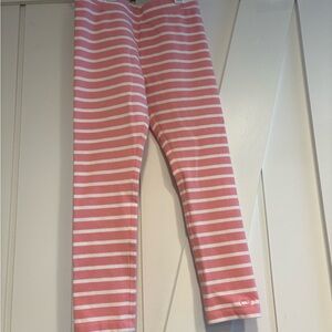 NWOT. Vineyard Vines Girls Striped Pink and White Kids Leggings